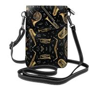 UFhgjjb Ocean Beach Petit sac à main pour téléphone portable imprimé ananas - Sac à bandoulière avec sangle réglable, parfait pour les voyages et un usage quotidien, Instruments de musique., Taille