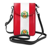 UFhgjjb Petit sac à main pour téléphone portable à imprimé pailleté - Sac à bandoulière avec sangle réglable, parfait pour les voyages et un usage quotidien, Drapeau du Pérou, Taille unique
