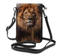 UFhgjjb Petit sac à main pour téléphone portable avec imprimé tournesol jaune - Sac portefeuille à bandoulière avec sangle réglable, parfait pour les voyages et un usage quotidien, Le regard du lion