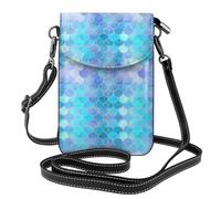 UFhgjjb Petit sac à main pour téléphone portable avec sangle réglable, parfait pour les voyages et un usage quotidien, Écailles de sirène dorées., Taille unique