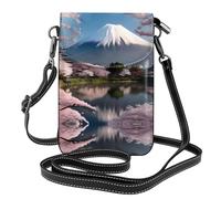 UFhgjjb Petit sac à main pour téléphone portable, imprimé désert du Sahara, sac à bandoulière avec sangle réglable, parfait pour les voyages et un usage quotidien, Mt. Fuji au début du printemps