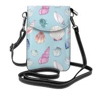 UFhgjjb Petit sac à main pour téléphone portable imprimé étoile de mer et corail sur la plage - Sac portefeuille à bandoulière avec sangle réglable, parfait pour les voyages et une utilisation