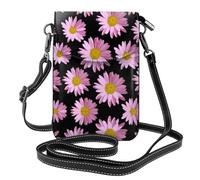 UFhgjjb Petit sac à main pour téléphone portable imprimé lapin avec sangle réglable, parfait pour les voyages et un usage quotidien, Fleur rose à pois., Taille unique