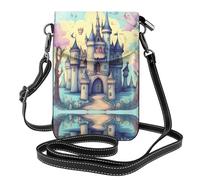 UFhgjjb Petit sac à main pour téléphone portable imprimé tempête foudre - Sac à bandoulière avec sangle réglable, parfait pour les voyages et un usage quotidien, Château de conte de fées, Taille