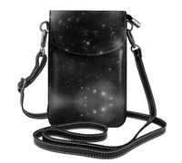 UFhgjjb Petit sac à main pour téléphone portable imprimé tempête foudre - Sac à bandoulière avec sangle réglable, parfait pour les voyages et un usage quotidien, Galaxie noire et blanche, Taille