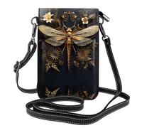 UFhgjjb Petit sac à main pour téléphone portable imprimé troupeau de bison d'Amérique du Nord - Sac à bandoulière avec sangle réglable, parfait pour les voyages et un usage quotidien, Libellule