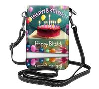 UFhgjjb Petit sac à main pour téléphone portable imprimé troupeau de bison d'Amérique du Nord - Sac à bandoulière avec sangle réglable, parfait pour les voyages et un usage quotidien, Happy Birthday