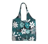 UFhgjjb Rustic Lodge Bear Sac fourre-tout en toile avec imprimé ours - Sacs d'épicerie pour femmes, sacs de courses et de déménagement, plage, voyage, vie quotidienne, Bleu sarcelle gris et blanc