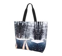 UFhgjjb Sac à bandoulière imprimé roi dragon dans le feu pour femme - Grand sac fourre-tout réutilisable, sac de rangement pour le shopping, accessoires de la vie quotidienne, Snow Street, Taille