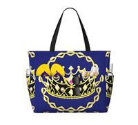 UFhgjjb Sac fourre-tout de grande capacité - Labyrinthe Treasure Map Print Travel Beach Bag avec plusieurs poches pour les vacances, le camping, les croisières, Diadème fantaisie, Taille unique