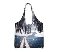 UFhgjjb Sacs fourre-tout en toile avec imprimé de drapeaux - Sacs d'épicerie pour femmes, sacs de courses et de déménagement, plage, voyage, vie quotidienne, Snow Street, Taille unique