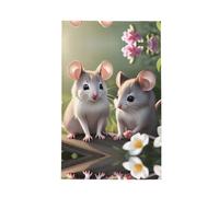 UFhgjjb Serviette de cuisine gaufrée Mouse in Love - Réutilisable, doux, chiffons de nettoyage pour les tâches ménagères, le thé, la salle de bain