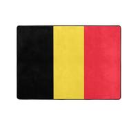 UFhgjjb Tapis imprimé drapeau de la Belgique 203,2 x 147,3 cm - Tapis pour salon, bureau, table basse, lit, balcon - Décoration d'intérieur moderne