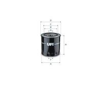 UFI 24.259.00 Filtre à carburant