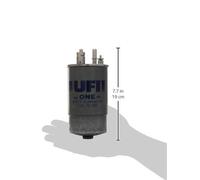 UFI Filters, Filtre Diesel 24.ONE.00, Filtre à carburant de Remplacement, Adapté aux Voitures, Applicable sur Divers Modèles tels que Ford, Fiat et Tata