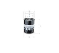 UFI 80.139.00 Filtre, système hydraulique de travail