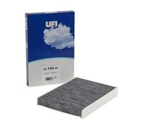 UFI Filters, Filtre d'Habitacle à Charbon Actif 54.166.00, Filtre d'Habitacle de Remplacement, Adapté aux Voitures, Applicable sur Divers Modèles de Citroen C5, Citroen C6 et Peugeot 407
