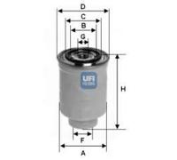 UFI Filters, Filtre Diesel 24.375.00, Filtre à Carburant de Remplacement, Adapté à Diverses Voitures, Applicable sur Divers Modèles Ford, London Taxi Company et Nissan