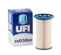 UFI Filters, Filtre Diesel 26.038.00, Filtre à carburant de Remplacement, Adapté aux Voitures, Applicable sur Différents Modèles tels que Audi, Seat, Skoda et Volkswagen