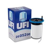 UFI Filters, Filtre Diesel 26.52.00, Filtre à carburant pour le Remplacement, Adapté aux Voitures, Applicable sur Divers Modèles tels que Alfa Romeo, Citroën, Fiat, Jeep, Lancia, Opel et Peugeot