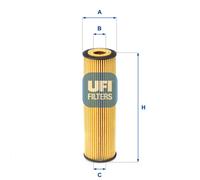 UFI Filtre À Huile 25.155.00 Compatible Pour Mercedes-Benz C-Class