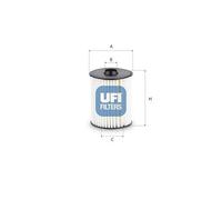 UFI Filtre Cartouche Filtrante pour Fiat Ducato Boîte 140 Multijet 22 D 160 120