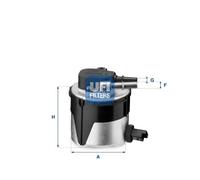 UFI Filtro Carburant Pour FORD Focus C-Max Fiesta Mazda 2/3 Volvo C30 108x95