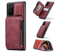 UFinetech 2 en 1 Portefeuille Coque Samsung Galaxy Note 20 Portable Design Magnétique TPU Cuir Support Fentes pour Cartes Imperméable Fermeture Blocage RFID Etui Housse Samsung Galaxy Note 20 5G