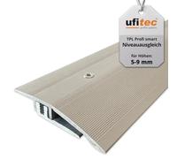 ufitec® Profi Smart Profilsystem pour sols en vinyle - adapté pour des hauteurs de revêtement de 5-9 mm - ALU anodisé - Bronze clair - (Profil d’égalisation de hauteur - Longueur : 270 cm, Bronze