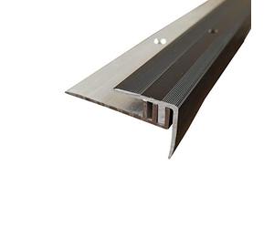 ufitec® Profi Smart Profilsystem pour sols en vinyle - adapté pour des hauteurs de revêtement de 5-9 mm - ALU anodisé (profil pour bord de marchepied | Longueur : 270 cm, bronze foncé)