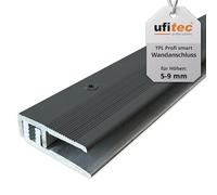 ufitec® Profi Smart Système de profilés pour sols en vinyle - adapté pour des épaisseurs de revêtement de 5-9 mm - ALU anodisé - bronze foncé - (Profil de finition - Longueur : 2,70 m, bronze foncé)