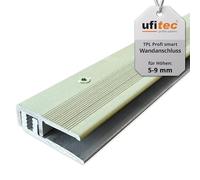 ufitec® Système de profilés professionnels Smart pour sols en vinyle - Convient pour des hauteurs de revêtement de 5 à 9 mm - Aluminium anodisé doré clair (profil de finition - Longueur : 270 cm, doré