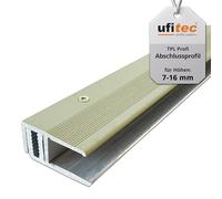 ufitec® TPL Profi profil de finition pour parquets et sols stratifiés - Largeur de couverture: 21 mm - en deux pièces, vissable et adapté pour des hauteurs de revêtement de 7-16 mm