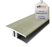 ufitec® TPL Profi profil de transition pour parquets et sols stratifiés - Largeur de couverture: 33 mm - en deux pièces, vissable et adapté aux hauteurs de revêtement de 7 à 16 mm