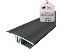 ufitec® TPL Profi profil de transition pour parquets et sols stratifiés - Largeur de couverture: 45 mm - en deux pièces, vissable et adapté aux hauteurs de revêtement de 7 à 16 mm