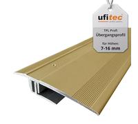 ufitec® TPL Profi profil de transition pour parquets et sols stratifiés - Largeur de couverture: 60 mm - en deux pièces, vissable et adapté aux hauteurs de revêtement de 7 à 16 mm