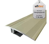 ufitec® TPL Profi profil de transition pour parquets et sols stratifiés - Largeur de couverture: 60 mm - en deux pièces, vissable et adapté aux hauteurs de revêtement de 7 à 16 mm