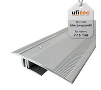 ufitec® TPL Profi profil de transition pour parquets et sols stratifiés - Largeur de couverture: 60 mm - en deux pièces, vissable et adapté aux hauteurs de revêtement de 7 à 16 mm