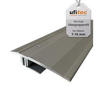 ufitec® TPL Profi profil de transition pour parquets et sols stratifiés - Largeur de couverture: 60 mm - en deux pièces, vissable et adapté aux hauteurs de revêtement de 7 à 16 mm