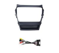 UFITIDU Cadre Finition autoradio Radio Automobiles Kits Cadre DVD avec Faisceau Câbles Panneau Protection Voiture Fascias pour Hyundai pour Santafe pour IX45 2013-2017 2018