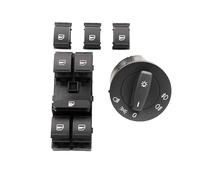 UFITIDU Lève vitre Pour Passat B6 CC Pour Caddy Pour Touran Bouton De Commutation De Commande De Phare De Fenêtre 1K0941431Q 1K4959857B(5piece)