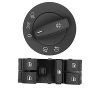 UFITIDU Lève vitre Pour VW Pour Jetta MK5 Pour Golf 5 6 Pour Tiguan Bouton De Commutation De Commande De Phare De Fenêtre 1K0941431Q 1K4959857B(2piece)