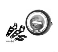 UFITIDU Phare De Moto Phare De Moto À LED Rond 6.5 Pouces Avec Assemblage Supports(W-1)