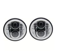 UFITIDU Phare De Moto Phare Moto LED 5 3/4 Pouces 5.75 Pour Sportster 1200 883 Pour Dyna III 3 Pour Street Pour Speed Pour Triple Pour Shadow(Chrome 2Piece)