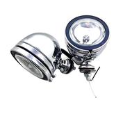 UFITIDU Phare De Moto Phare Moto Vintage Métal Chromé Avec Revêtement Gauche Droit Feu Antibrouillard Accessoire D'équipement