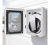 Ufixed Boîtier de protection blanc pour station de charge EV, résistant aux intempéries, avec serrure et fenêtre, compatible avec Tesla Wall Connector & Wallbox Pulsar Plus, montage facile