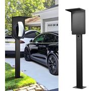 Ufixed Borne de Recharge Électrique avec Toit - Noir Fantôme, Support Résistant aux Intempéries pour Wallbox Tesla Gen3, Mobile Connector & Chargeurs Type 2 / J1772 | EUIPO Reg. Nr. 015116807-0001