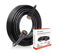 Ufixed Tuyau flexible pour nettoyeur haute pression 7,5 m - Résistant aux plis - Raccord pivotant en laiton M22 14 mm - 3600 PSI - Orange