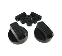 Ufixt Lot de 2 boutons de commande universels noirs pour grille-pain, presse à pantalons, réchaud de camping