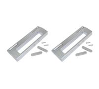 Ufixt Lot de 2 poignées de porte universelles pour réfrigérateur congélateur Gris argenté 90 mm-170 mm